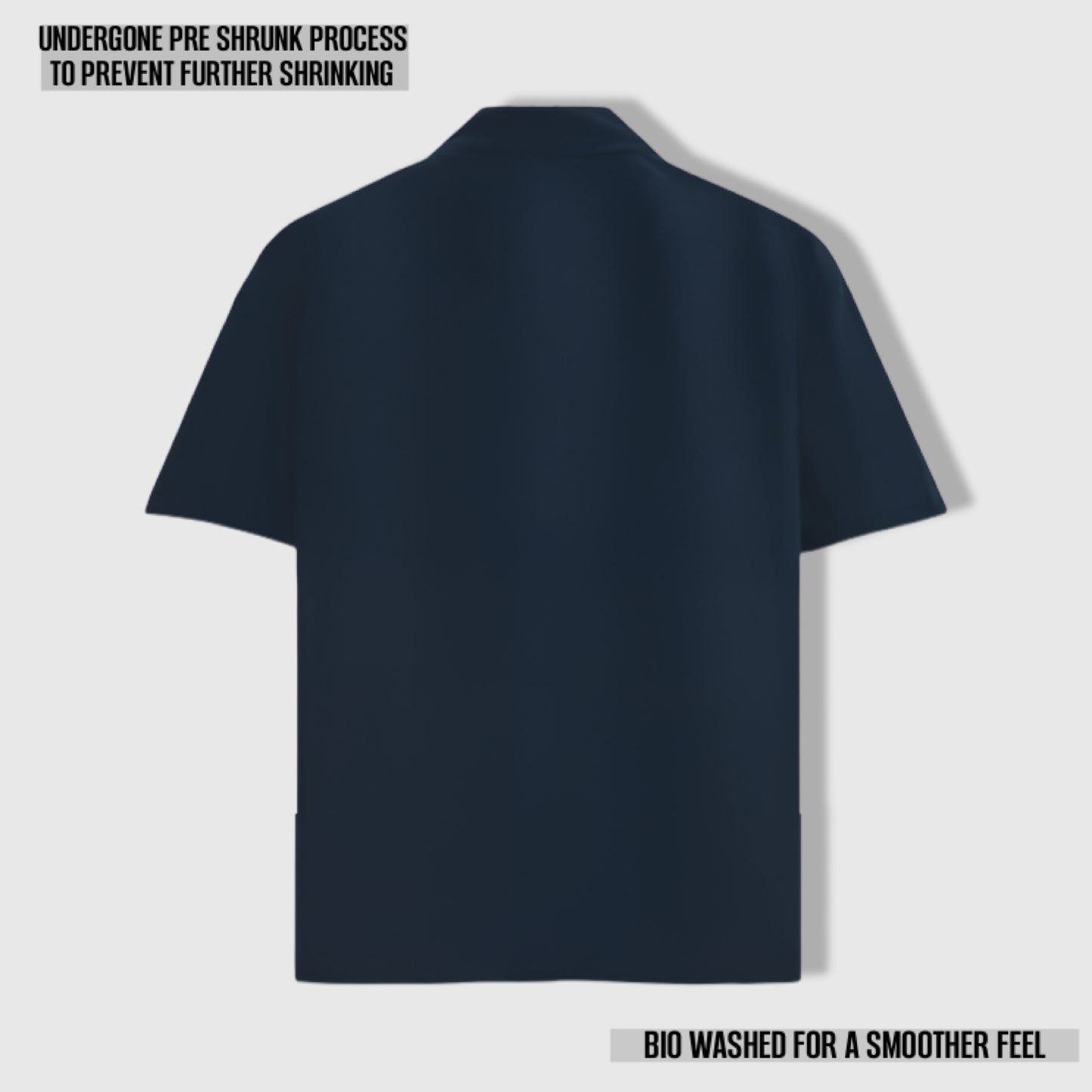 IMPERIA OVERSIZED CLASSIC SHIRT NAVY BLUE