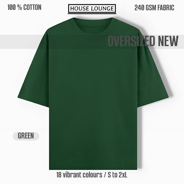 REGAL COTTON OVERSIZED TEE BOTTLE GREEN