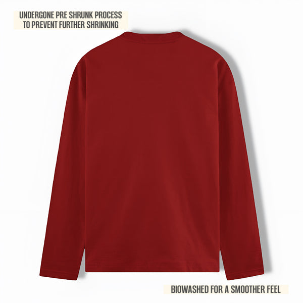 URBAN REFINED FULL SLEEVE T-SHIRT ROYAL RED