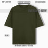 REGAL COTTON OVERSIZED TEE OLIVE GREEN