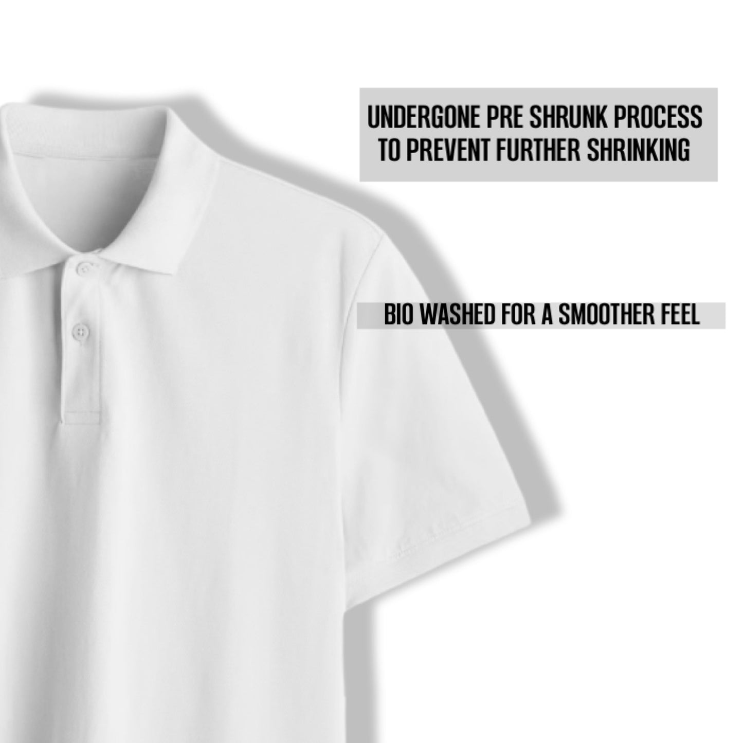 PRESTIGE COTTON POLO T-SHIRT WHITE