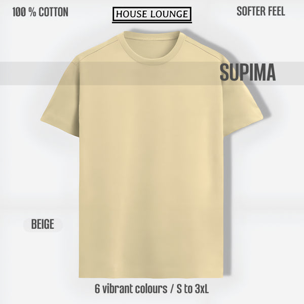 ELEVATED SUPIMA UNISEX T-SHIRT BEIGE
