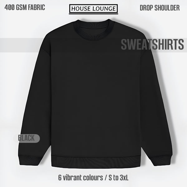 Unisex Regular Fit Sweatshirt – Premium Comfort & Classic Style Black