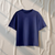 REGAL COTTON OVERSIZED TEE NAVY BLUE
