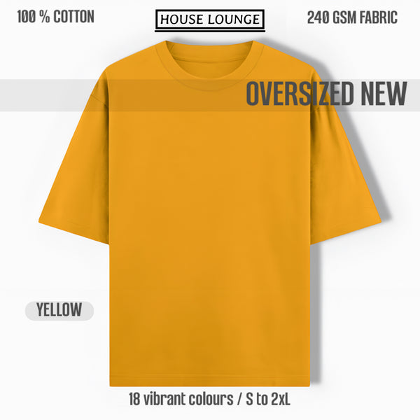 REGAL COTTON OVERSIZED TEE GOLDEN YELLOW