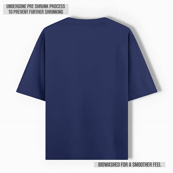 REGAL COTTON OVERSIZED TEE ROYAL BLUE