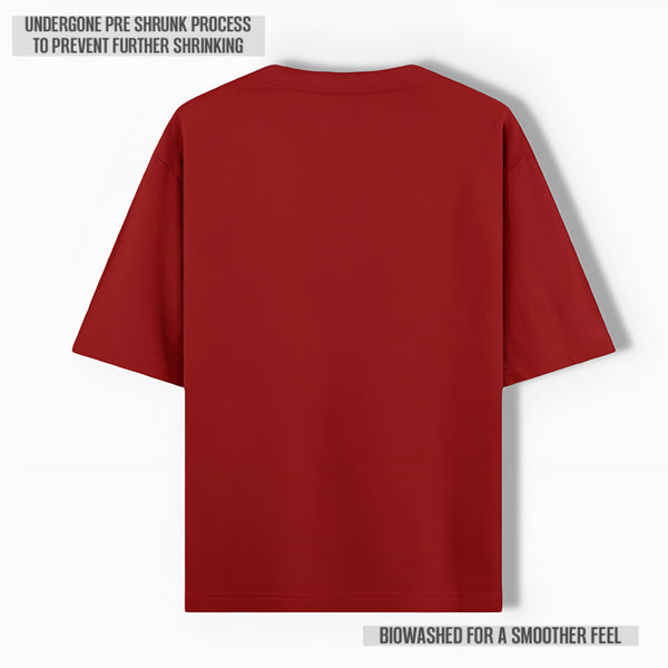 REGAL COTTON OVERSIZED TEE RED