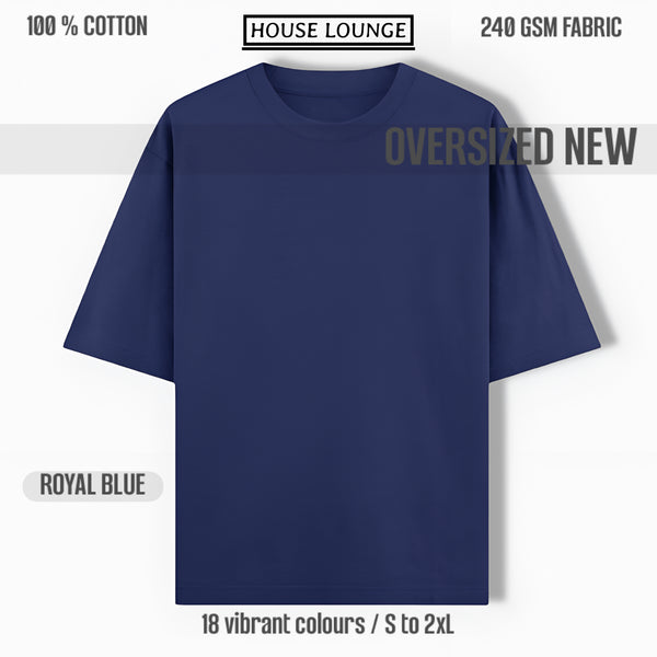 REGAL COTTON OVERSIZED TEE ROYAL BLUE