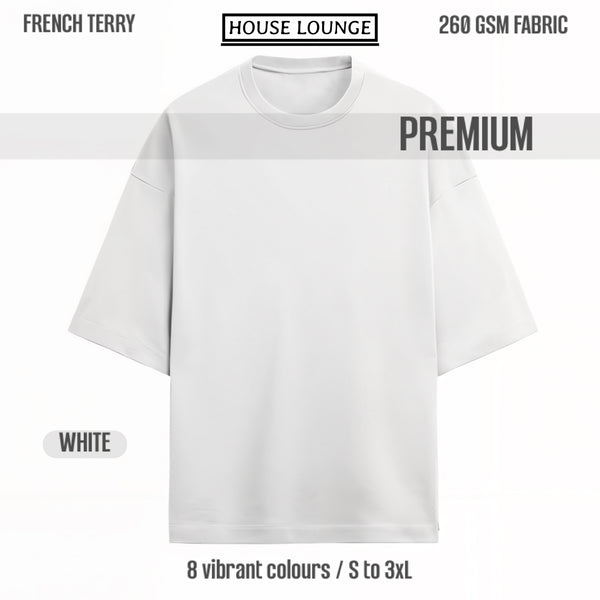OPULENCE TERRY OVERSIZED TEE WHITE