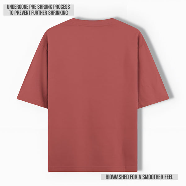 REGAL COTTON OVERSIZED TEE CORAL