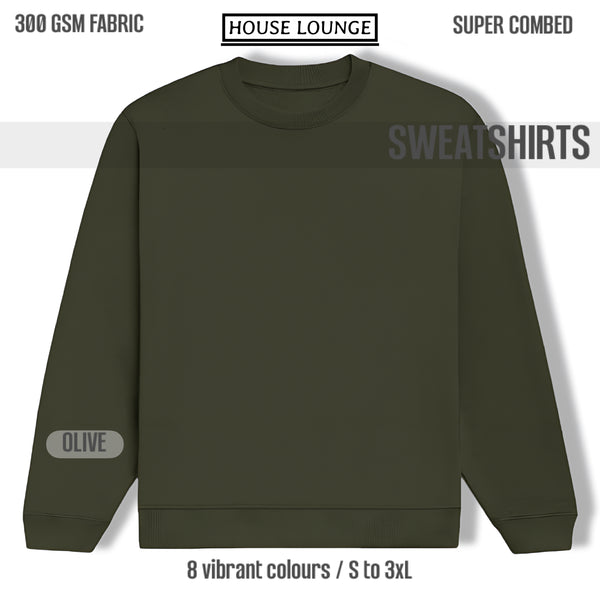 Unisex Regular Fit Sweatshirt – Premium Comfort & Classic Style Olive Green