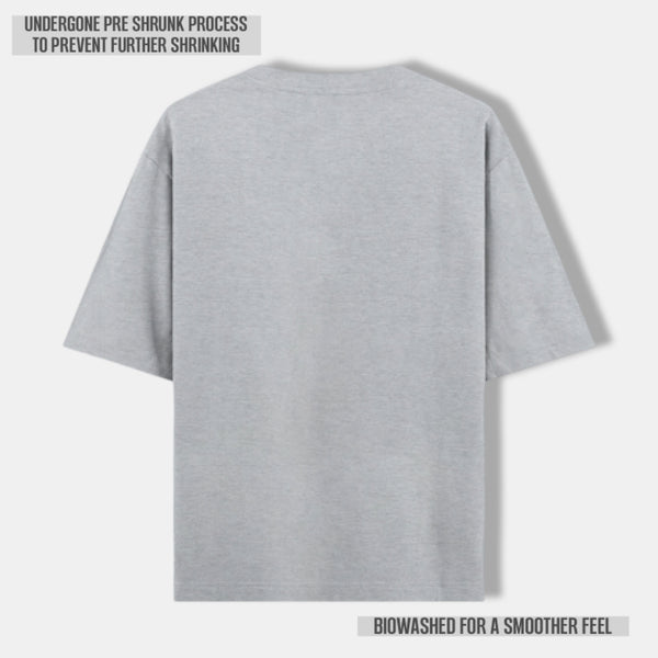 REGAL COTTON OVERSIZED TEE GREY