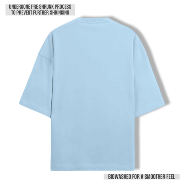 OPULENCE TERRY OVERSIZED TEE LIGHT BLUE