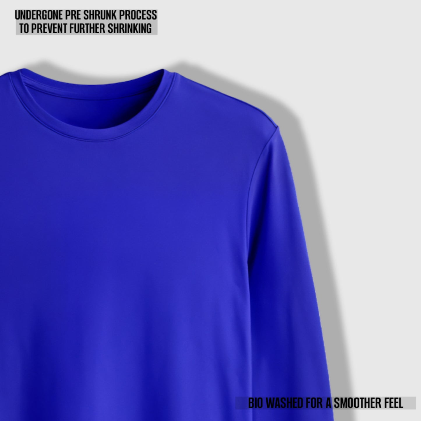 URBAN REFINED FULL SLEEVE T-SHIRT ROYAL BLUE