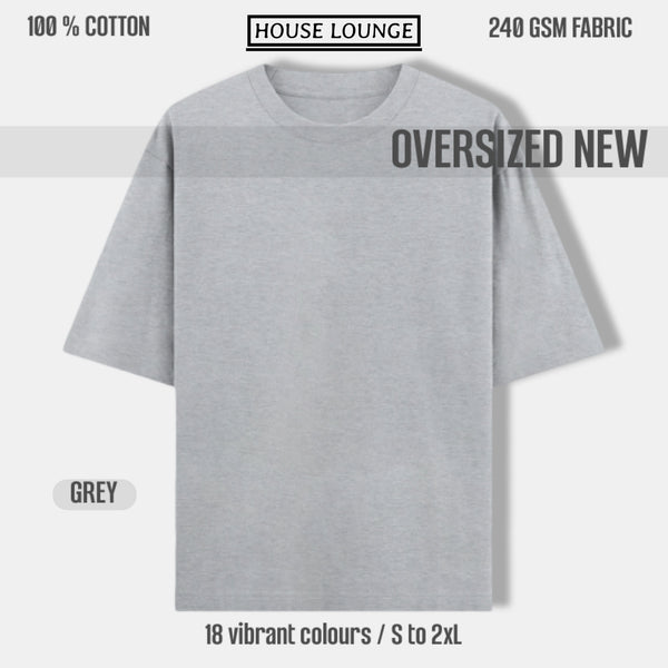 REGAL COTTON OVERSIZED TEE GREY