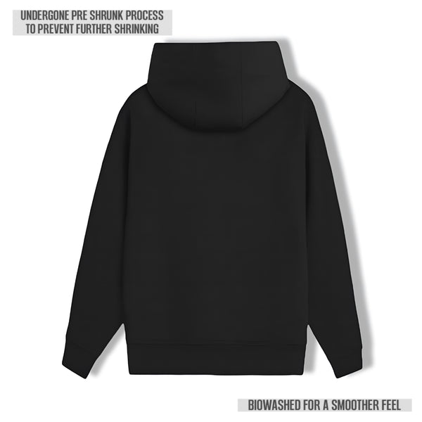 THE FORTRESS ZIP HOODIE BLACK