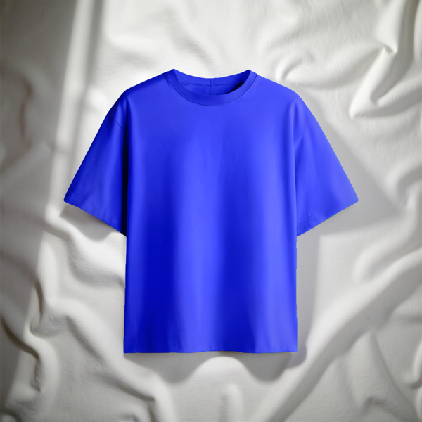 REGAL COTTON OVERSIZED TEE ROYAL BLUE