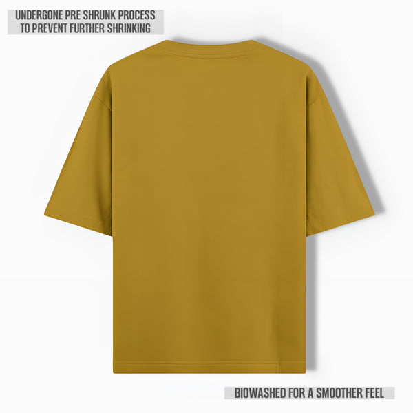 REGAL COTTON OVERSIZED TEE MUSTARD YELLOW