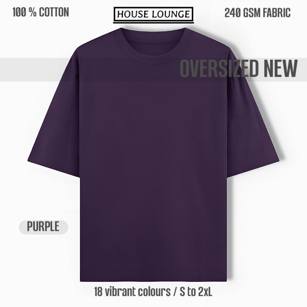 REGAL COTTON OVERSIZED TEE PURPLE