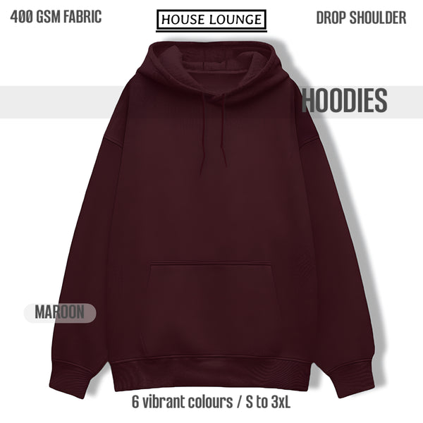 Oversized Heavyweight Hoodie – Ultimate Comfort & Effortless Style Maroon