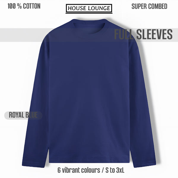 URBAN REFINED FULL SLEEVE T-SHIRT ROYAL BLUE