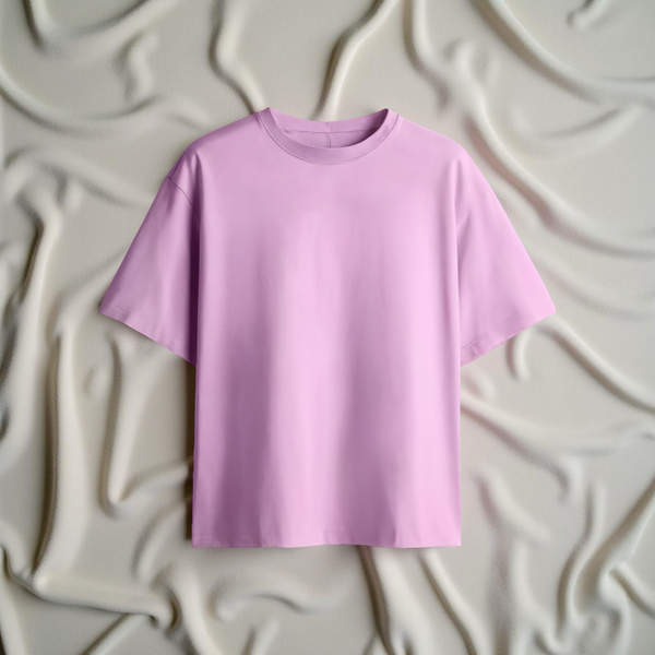 REGAL COTTON OVERSIZED TEE LIGHT PINK
