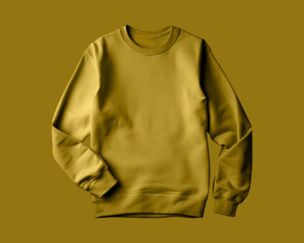 Unisex Regular Fit Sweatshirt – Premium Comfort & Classic Style Mustard Yellow