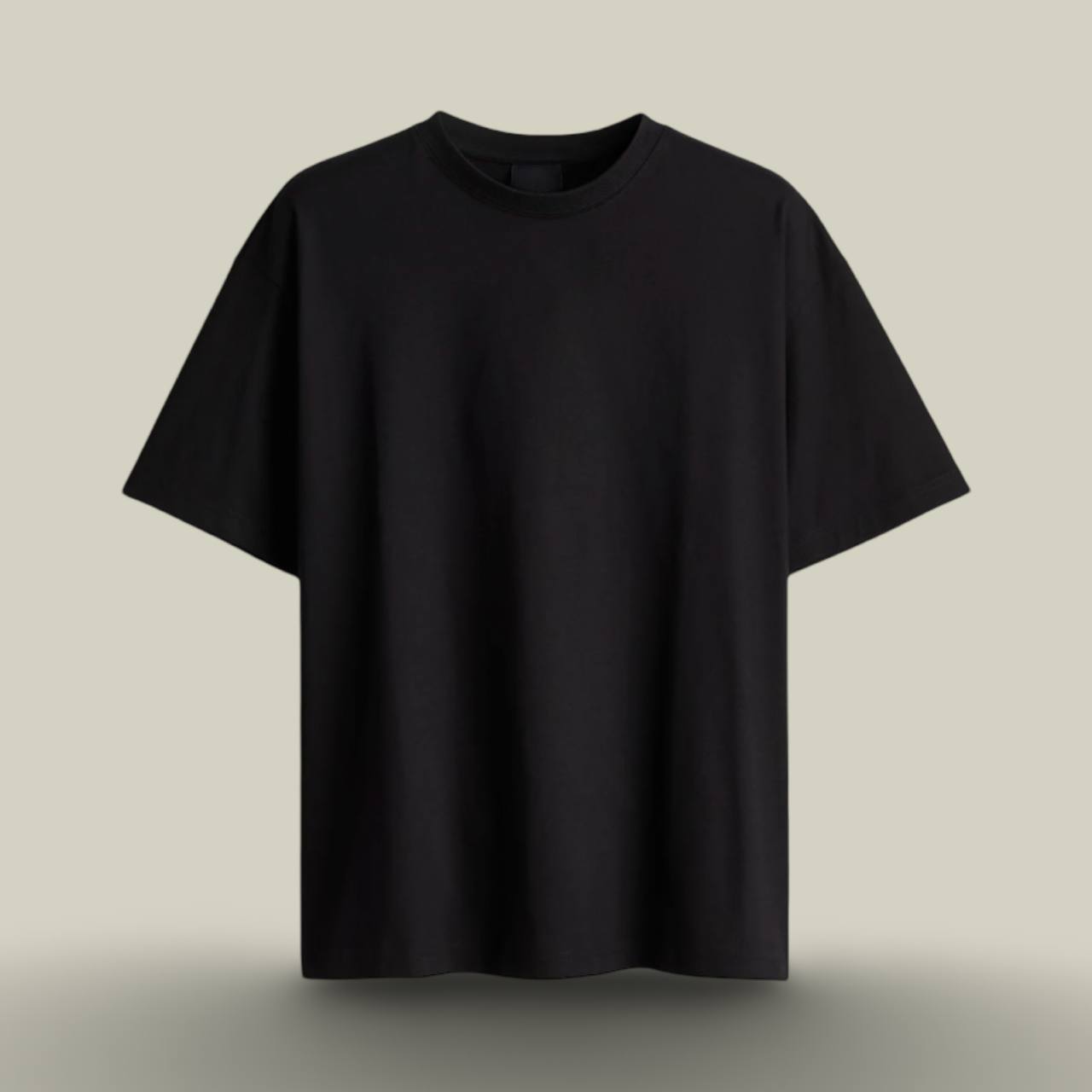 REGAL COTTON OVERSIZED TEE BLACK
