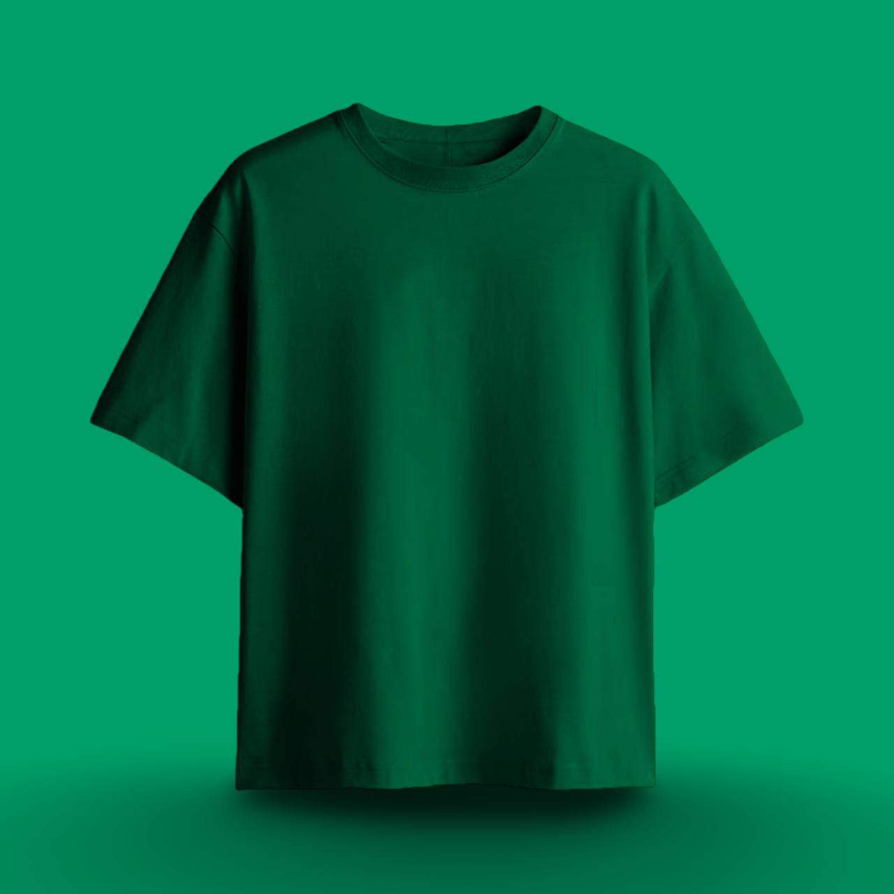REGAL COTTON OVERSIZED TEE BOTTLE GREEN