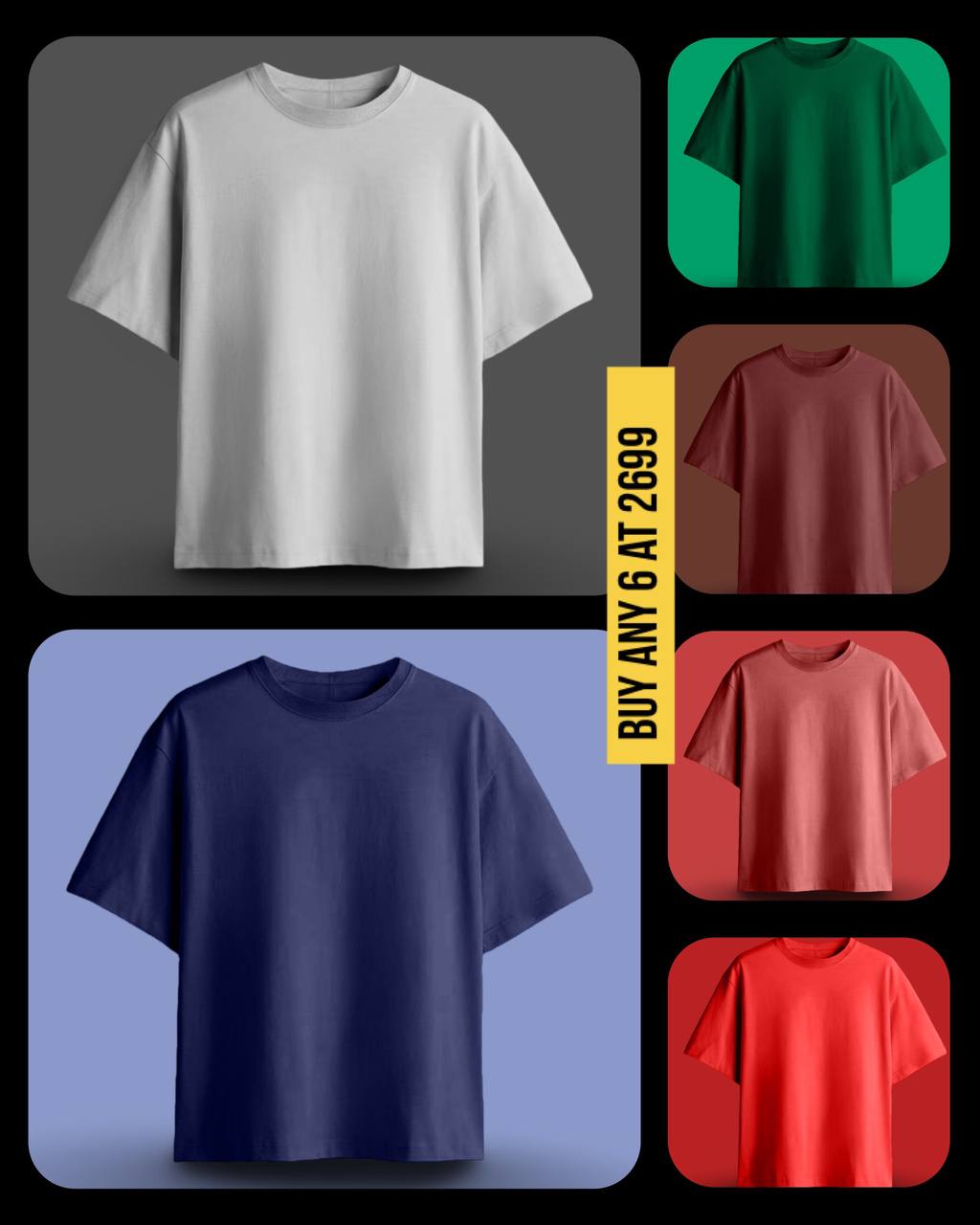 REGAL COTTON OVERSIZED TEE RED