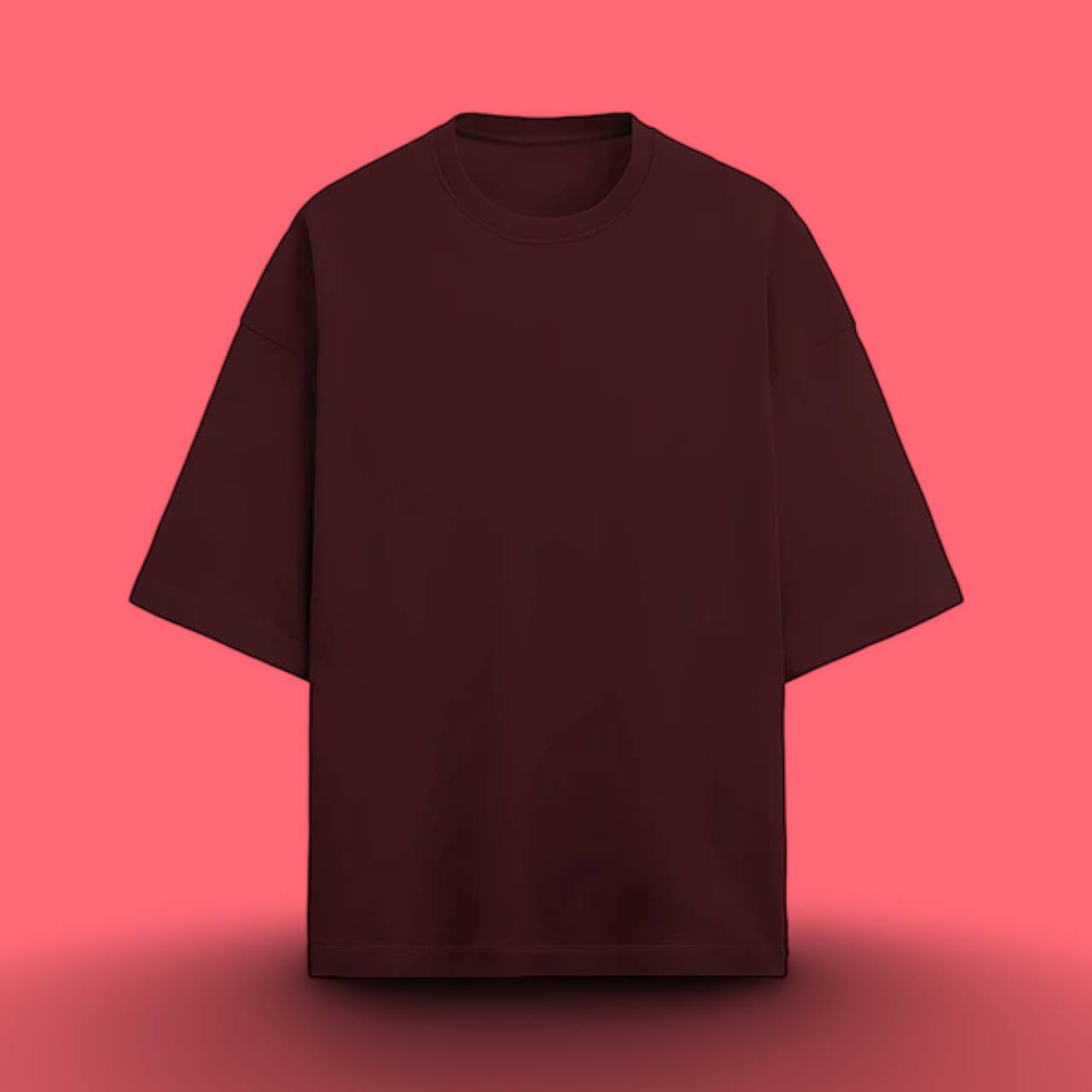 OPULENCE TERRY OVERSIZED TEE MAROON