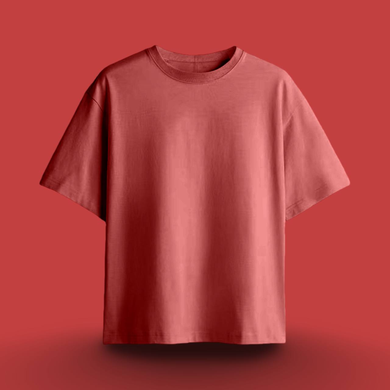 REGAL COTTON OVERSIZED TEE CORAL