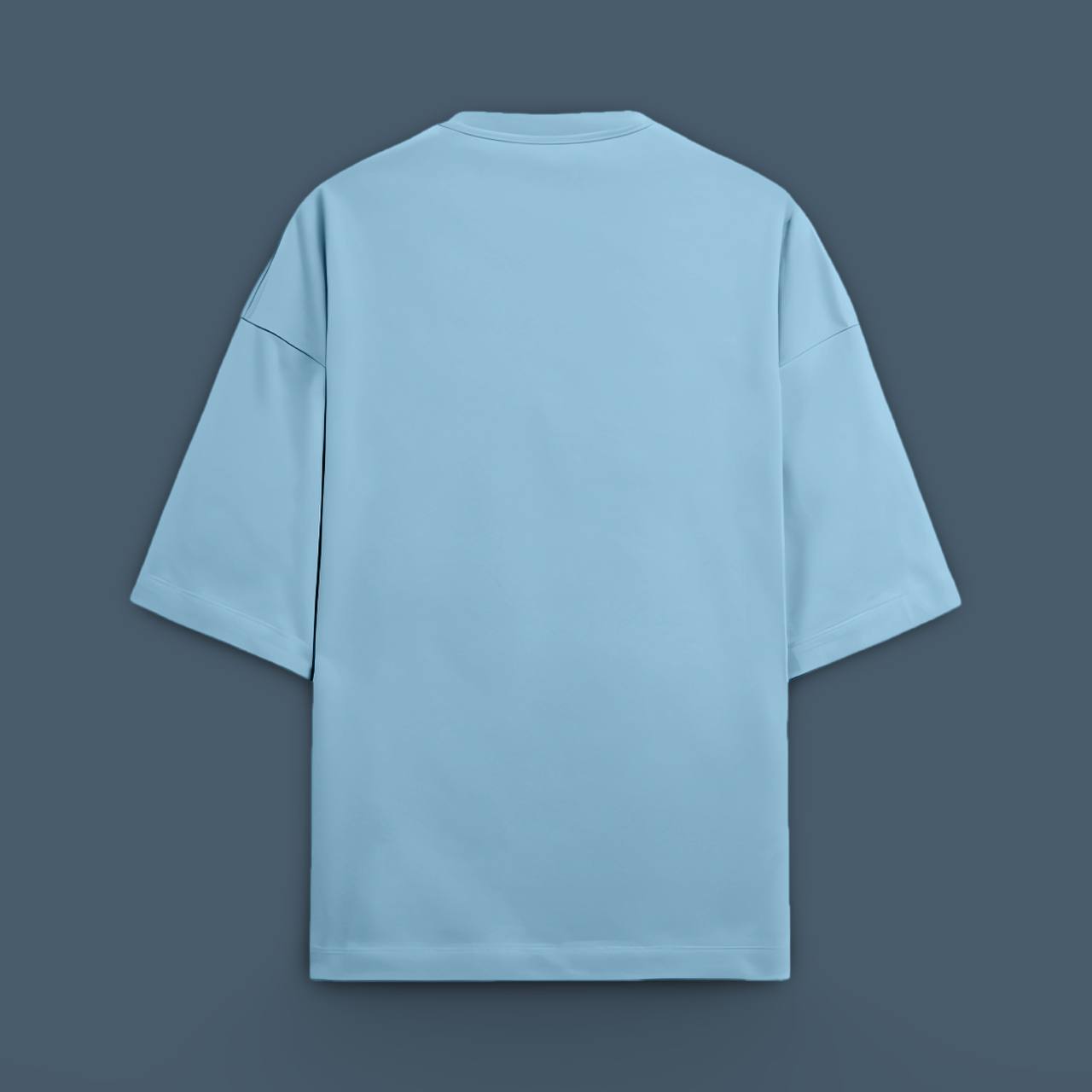 OPULENCE TERRY OVERSIZED TEE LIGHT BLUE