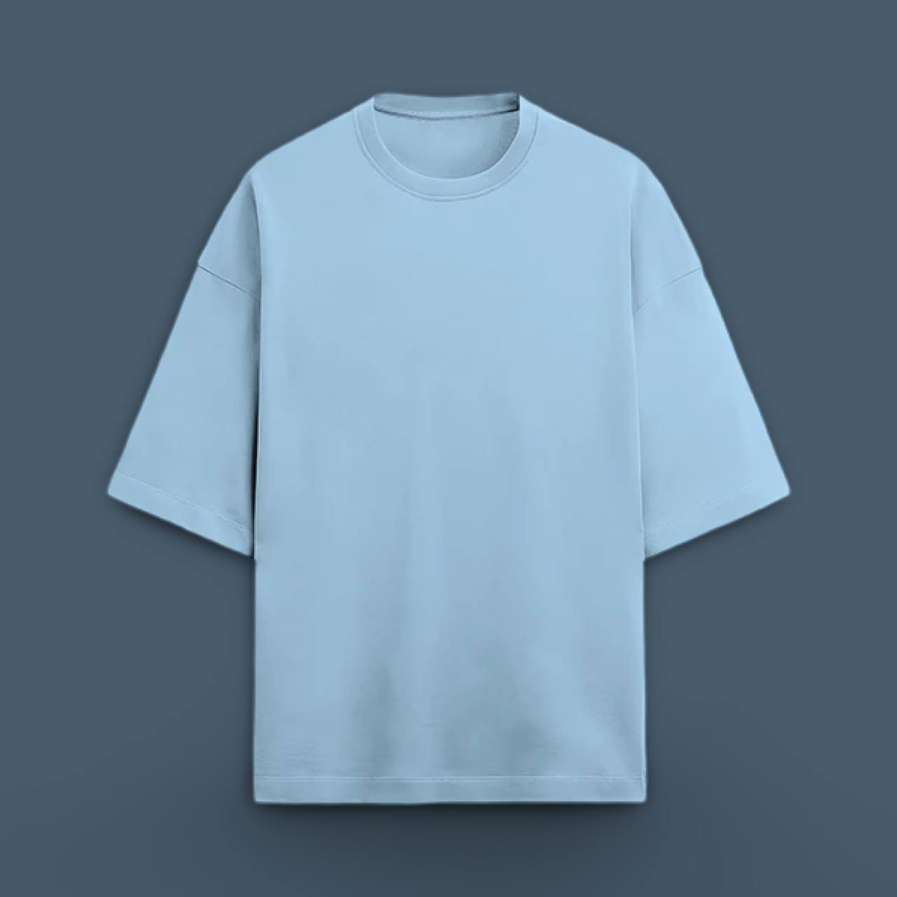 OPULENCE TERRY OVERSIZED TEE LIGHT BLUE