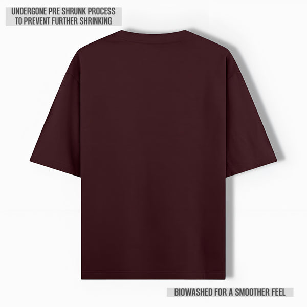REGAL COTTON OVERSIZED TEE MAROON