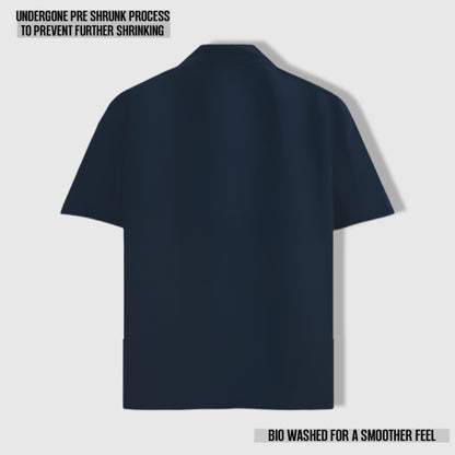 IMPERIA OVERSIZED CLASSIC SHIRT NAVY BLUE