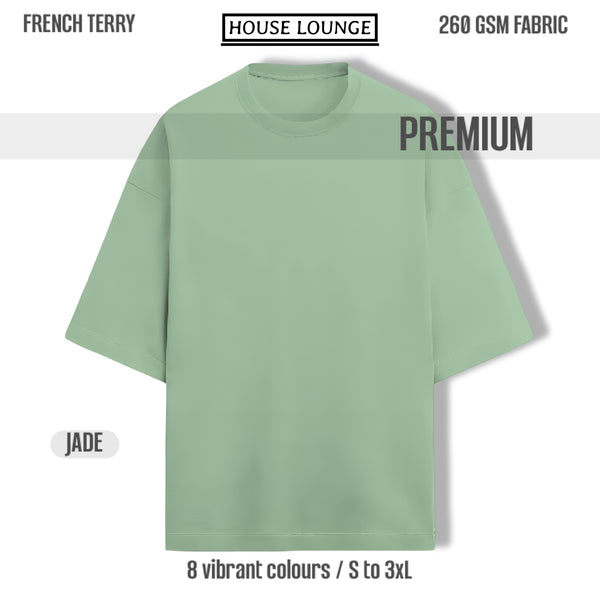 OPULENCE TERRY OVERSIZED TEE JADE