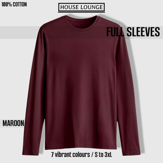 URBAN REFINED FULL SLEEVE T-SHIRT MAROON