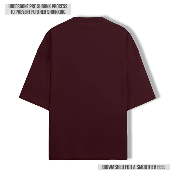 OPULENCE TERRY OVERSIZED TEE MAROON