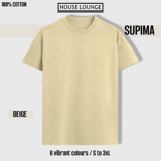 ELEVATED SUPIMA UNISEX T-SHIRT BEIGE