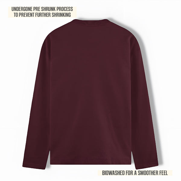 URBAN REFINED FULL SLEEVE T-SHIRT MAROON