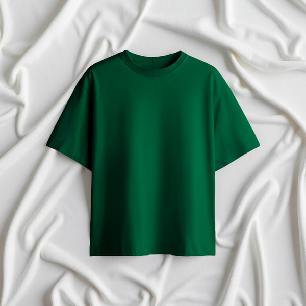 REGAL COTTON OVERSIZED TEE BOTTLE GREEN
