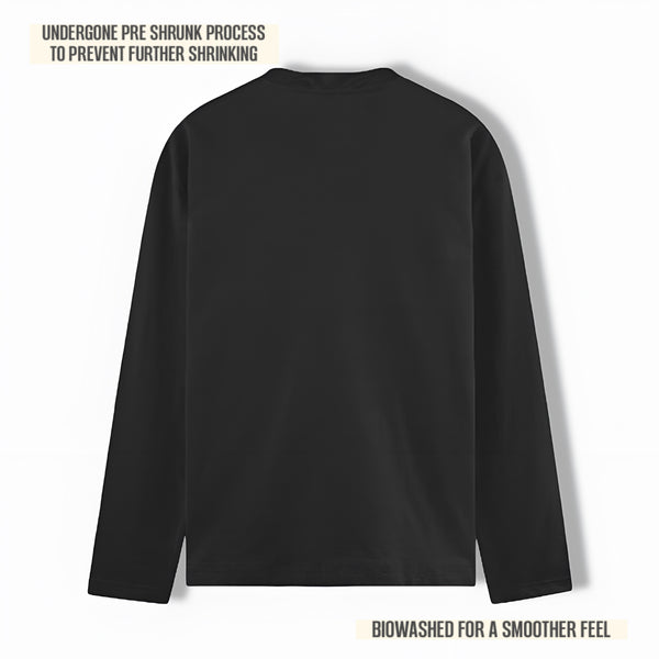 URBAN REFINED FULL SLEEVE T-SHIRT BLACK