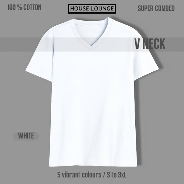 EXQUISITE V-NECK COTTON T-SHIRT WHITE
