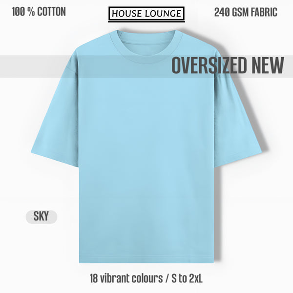 REGAL COTTON OVERSIZED TEE BABY BLUE