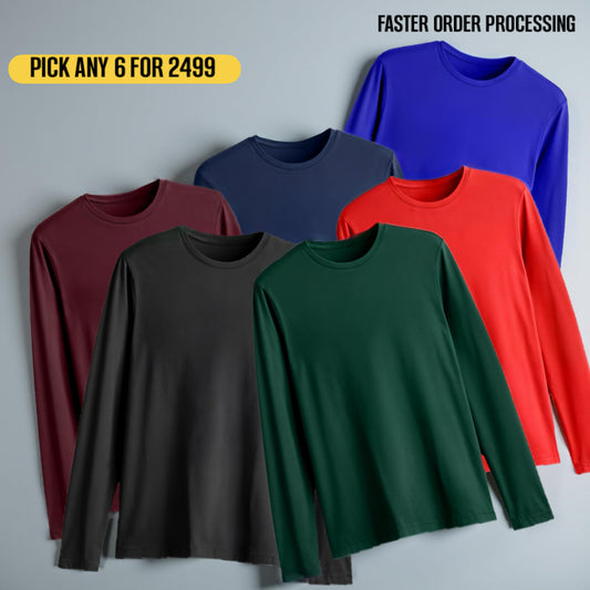 BUY ANY 6 URBAN REFINED FULL SLEEVE T-SHIRT
