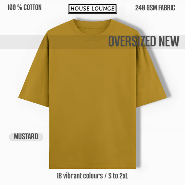 REGAL COTTON OVERSIZED TEE MUSTARD YELLOW
