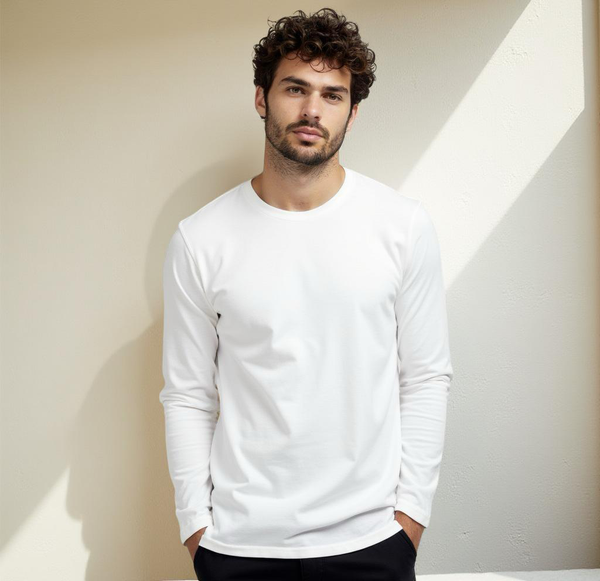 URBAN REFINED FULL SLEEVE T-SHIRT WHITE