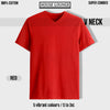 EXQUISITE V-NECK COTTON T-SHIRT RED