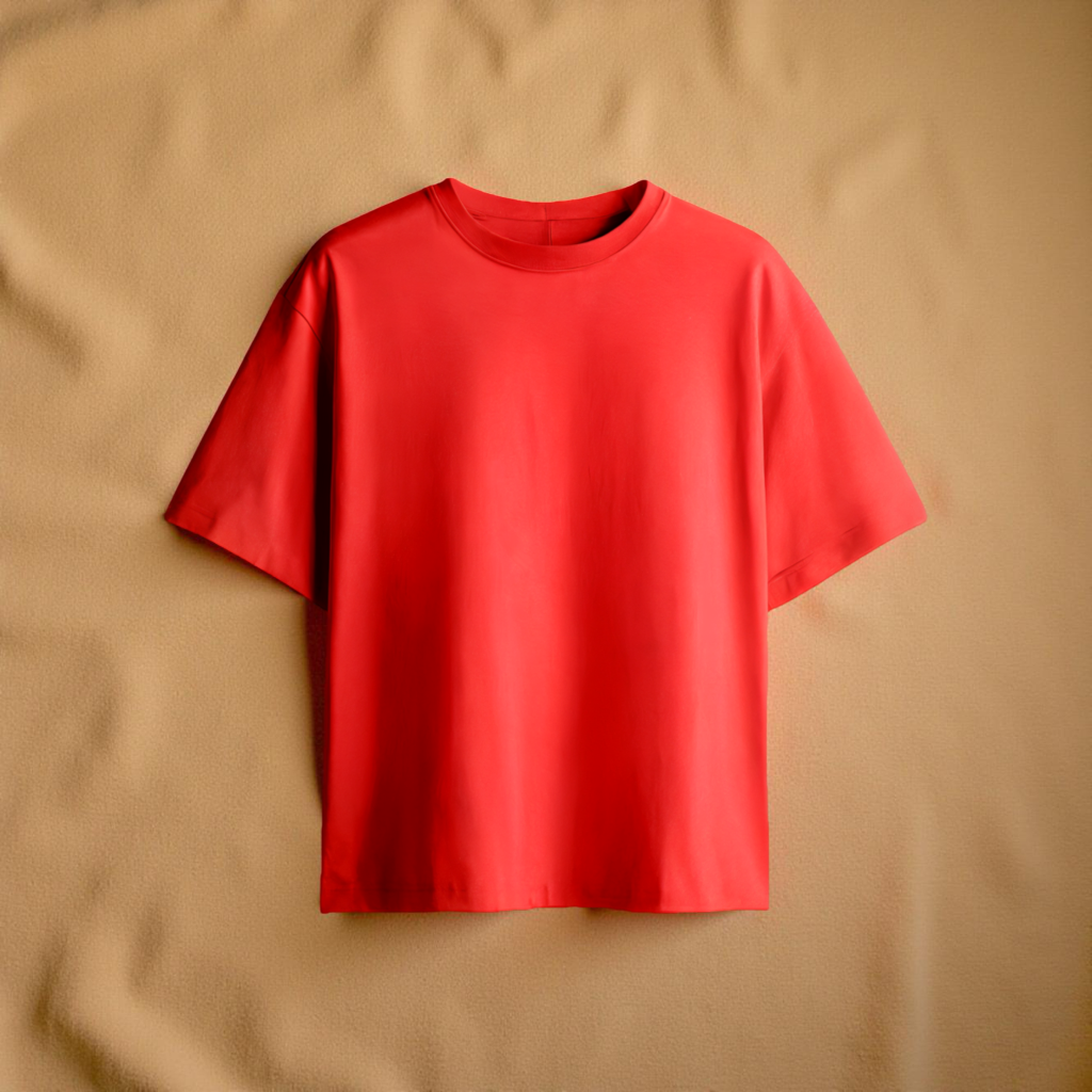 REGAL COTTON OVERSIZED TEE RED